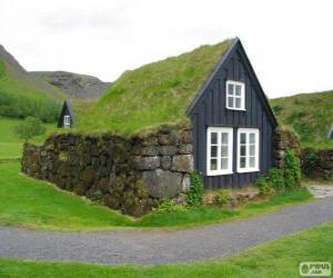 пазл Викинг дом, Исландия